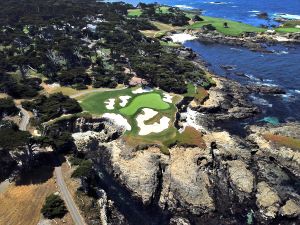 Cypress Point 15th Distant 16th Drone